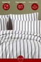 Satin Striped Double Luxury Duvet Cover Set 200X200 cm - 3