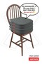4-Piece Chair Cushion 42X42 Washable Zippered Lace-Up Garden Balcony Oval Water Oil Repellent Anthracite