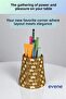 Pen Holder Desk Pen Holder Organizer Pen Holder Gold Color Model 84 - 2