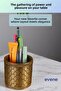 Pen Holder Desk Pen Holder Organizer Pen Holder Gold Antique Color Model 87 - 2
