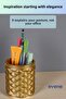 Pen Holder Desk Pen Holder Organizer Pen Holder Gold Color Model 85 - 5