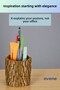 Pen Holder Desk Pen Holder Organizer Pen Holder Gold Color Model 78 - 5
