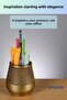 Pen Holder Desk Pen Holder Organizer Pen Holder Gold Antique Color Model 89 - 5