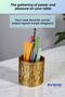 Pen Holder Desk Pen Holder Organizer Pen Holder Gold Color Model 76 - 2