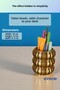 Pen Holder Desk Pen Holder Organizer Pen Holder Gold Color Model 75 - 3