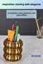 Pen Holder Desk Pen Holder Organizer Pen Holder Gold Color Model 75 - 5