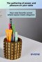 Pen Holder Desk Pen Holder Organizer Pen Holder Gold Antique Color Model 91 - 2