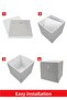 (5 Pcs) Shelf Organizer Box Set (30*30*30 cm) New Season Nano Technology Waterproof Fabric Gray - 4