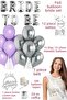Bride to Be Foil Lilac Gray Balloon Bride Bachelorette Party Supplies Party Bride Set