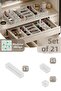 Vi̇alex 21-Piece Makeup Organizer Drawer Organizer Set Transparent 12Kçk-6Ort-3Uzn - 3