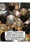 Balloon Set of 15 Transparent Black Chrome Silver and Gold Sequin Birthday Party Decorations - 2