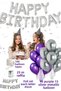 Happy Birthday Birthday Set Purple Gray Balloon Set Women Men Girls Children Party Ornaments