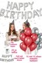 Happy Birthday Birthday Set Red Gray Balloon Set Women Men Girls Children Party Ornaments