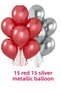 Happy Birthday Birthday Set Red Gray Balloon Set Women Men Girls Children Party Ornaments - 3