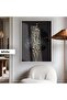 Amazing | Golden Plant Silhouette Abstract Model 01 | Framed Tempered Glass Table Single Vertical