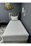 Single Cotton Elastic Sheet Set 100x200 Gray Chain - 4