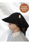 Bandana Bonnet with Visor - Black - Practical Daily Sports Woman Hijab Chemotherapy Bonnet - 2