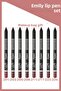Emily Lip Liner Set of 8 and Gift Makeup Bag - 2