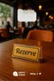 Double Direction Gold Metal Lettering on Transparent Plexiglass from the Table Lettering Series - 100 mm X 50 mm