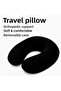 Visco Neck Pillow Orthopedic Visco Travel Neck Pillow Black - 3