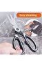 Multifunctional Stainless Steel Kitchen Scissors |   Black and White |   Meat, Fish, Vegetable Cutting – Ultra Sharp - 3