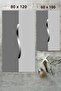Large Size XL Digital Printed Water Absorbent Gray Toned Antique Patterned Double Bath Mat 80X120+60X100