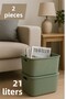 Colors Green 2 Pieces 21 Lt Closet Organizer Organizer Toy Box Storage Box with Lid