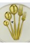 Dmr Life Venezia Gold Fork Spoon Set 24 Pieces for 6 People (No Blade) - 5
