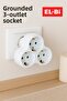 3-Piece Golyad Socket Replicator – Grounded Group Socket (White) - 2