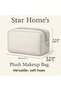 Plush Makeup Bag Gray 18 cm – Zippered Organizer Pen Case Wallet Handmade |   Star Home's - 3