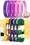 10Pcs Tera Set 5+15+25+35+45 kg + 5Li Pilates Resistance Band Barre Exercise Rubber Loop Band Pink Tone