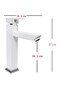 Venita Square Open Close Bowl Type Tall Sink Faucet White Gold - 4