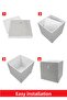 Under Cabinet Laundry Toy Organizer Storage Box Organizer Without Lid 30x30x30 Cm 1 Piece - 4