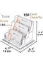 Tuva - 3-Piece Elite and Modern Design Elegant Plexiglass Business Card Holder |   Minimalist Desktop Organizer - 7