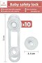 Drawer Child Lock Cabinet, Drawer Protector Mini Multi-Purpose Lock - (10 Pieces) - 2