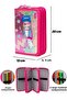 Pink Girl Patterned Pvc Three Compartment Girl Organizer Pen Holder Pencil Case -Cp7002 - 2