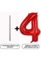 4 Years Old Cars Cars Lightning Mcqueen Race Car Concept Balloon Red Red Number Birthday Set - 4