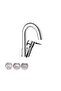 Chrome A42442 - Solid S Sink Faucet with Swivel Spout