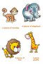 13 Piece Animal Figure Puzzle Set - Lion Elephant Giraffe Monkey Shaped 2-3 Years Old Educational Puzzle - 2