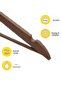 6-Piece Wooden Look Hanger Brown 44 cm - 7