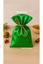 10 Pieces Green Satin Cloth Pouch - 9X12 / Henna Pouch - Mevlüt Pouch - Jewelry Pouch - Cloth Bag