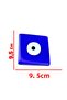 Glass Evil Eye Bead Perforated Square Model - 2