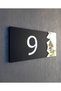 Silver Mirrored Door Number Self Adhesive Practical Stylish Design Mirror Series 19X8 cm - 2