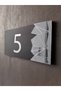 Door Number Self Adhesive Silver Mirrored Plexiglass Design Mirror Series 19X8 cm - 5