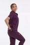 Single Top Snap-Button Stretch Fabric Mandarin Collar Doctor and Nurse Surgical Scrubs Plum | BRLSNAPS - 6