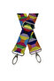Polyester Column Adjustable Bag and Phone Strap with Silver Metal Accessories 120 cm Wool Sweater Pattern - 3