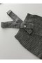 Smoked Color High Waist Front Cross Strap Adjustable Ribbed Baby Knitwear Leggings - 6
