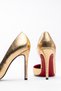 Red Sole Shoes Thin Heel High Heel Evening Dress Stiletto Shoes Gold High Heel Shoes - 5