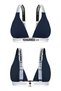 Women'S, Cotton Bra with Rubber Strap, Comfort of Moving Life, Navy Blue - 8
