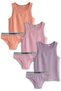 Girls' Cotton Slip & Singlet, Bottom-Top, 3 Pairs of Sets, Sweat-Absorbent and Breathable